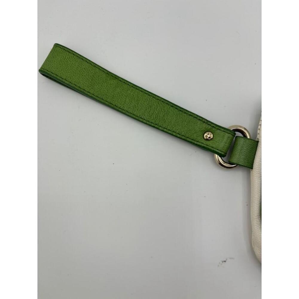 Women's Kate Spade Green and White Leather Clutch - Picture 5 of 15